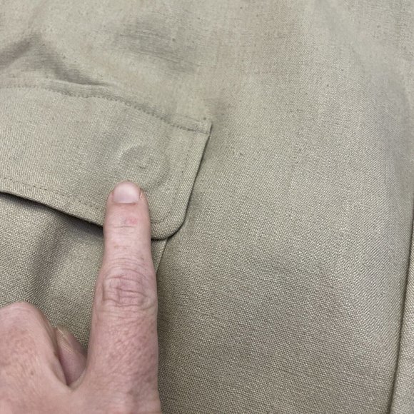 Oak Creek Dillards 3 Button Beige Linen Blend Jacket Blazer‎ Sport Coat  Sz 44L - Picture 12 of 12